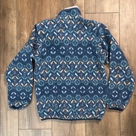 Patagonia Kids' Blue Patterned Fleece Pullover - Picture 3 of 3